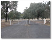 Sofala Showground Entrance - Sofala: Sofala Showground entrance.  The gates were locked when this photos were taken so I am not sure if you can use the Showground for camping.