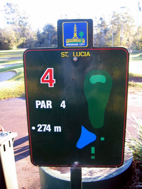 St Lucia Golf Links - St Lucia Brisbane: Layout Hole 4 - Par 4, 274 meters