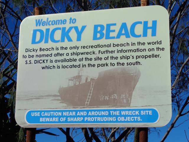 Dicky Beach Family Holiday Park - Caloundra: The SS Dicky is wrecked on the beach about 400 metres away from the caravan park.