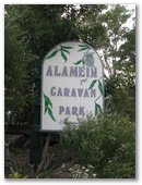 Alamein Caravan Park - Sussex Inlet: Alamein Caravan Park welcome sign