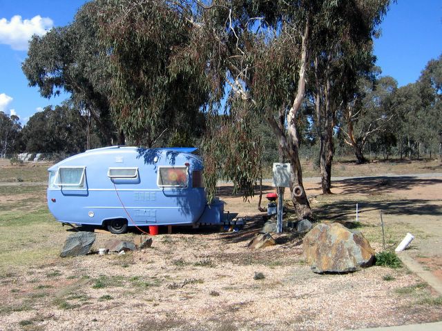 Eaglehawk Holiday Park - Sutton: Powered sites for caravans with lovely little van