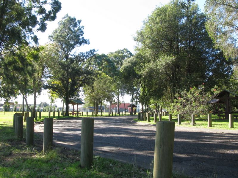 Taree Rotary Park - Taree: View of the road that takes you around the park
