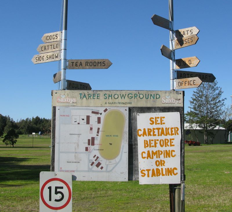 Taree Showground Camping - Taree: See the cartaker before camping or stabling