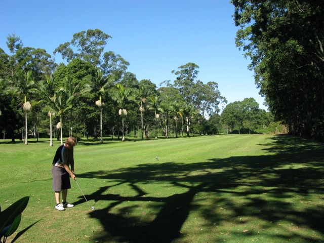Teven Golf Course - Teven: Fairway view on Hole 5.