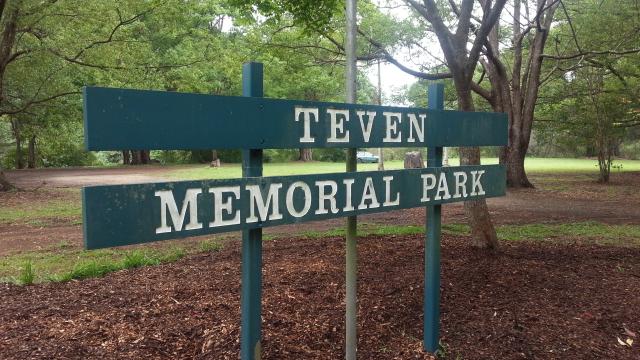 Teven Park - Teven: Teven Memorial Park welcome sign