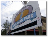 Kingfisher Caravan Park - Tin Can Bay: Welcome sign