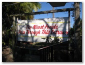 Shelly Beach Caravan Park - Torquay: The last thing you see when you leave the park is this positive message