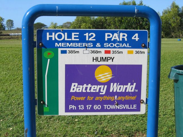 Townsville Golf Course - Townsville: Layout of Hole 12: Par 4, 385 metres