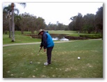 Coolangatta Tweed Heads Golf Course - Tweed Heads: Fairway view Hole 17 with water obstacle