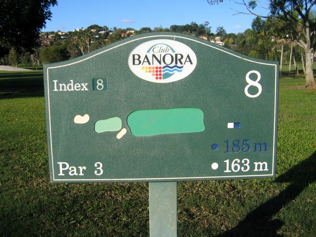 Twin Towns Golf Course - Banora Point: Layout Hole 8 - Park 3, 163 meters