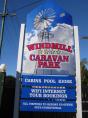 Windmill Caravan Park - Urangan Hervey Bay: Windmill Caravan Park welcome sign.