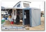 Vista RV Crossover - Bayswater: Vista RV Crossover - a sophisticated and rugged caravan: All awnings and annexes have been designed to get up easily and in as little time as possible.