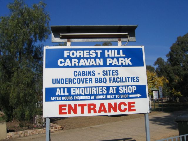 Forest Hill Caravan Park - Wagga Wagga: Forest Hill Caravan Park welcome sign