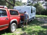 Mystery Bay Primitive Campground - Wallaga Lake: setting up