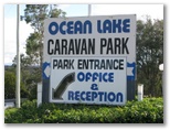 Ocean Lake Caravan Park - Wallaga Lake: Ocean Lake Caravan Park welcome sign