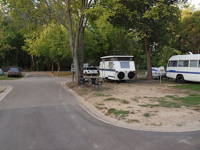 Painters Island Caravan Park by Russell Barter - Wangaratta VIC Album 2: Powered sites for caravans