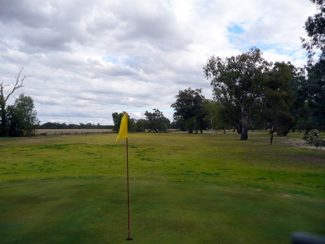 Warren Golf Course - Warren: Green on Hole 15 looking back along fairway