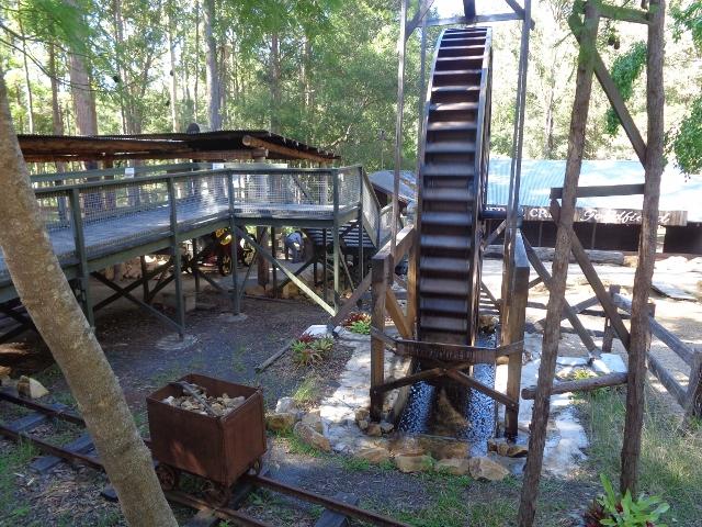 Breckenridge Farmstay - Wauchope: Timber town wooden water wheel hand made by volunteers