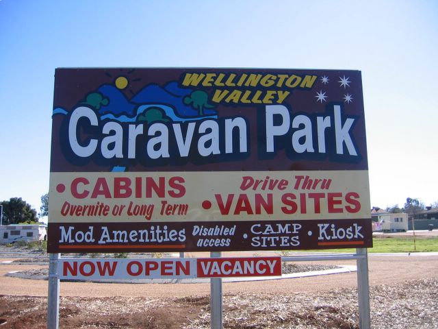 Wellington Valley Caravan Park - Wellington: Welcome sign