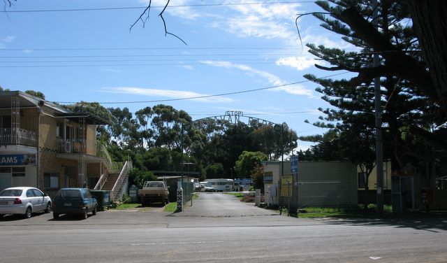 BP Caravan Park  - Werribee South: View of the entrance to the park from the road.