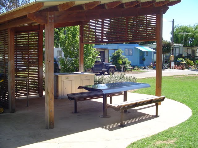 Werribee South Caravan Park by Neville Williams - Werribee South: Camp Kitchen/BBQ Area