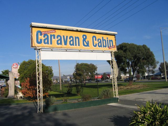 Wodonga Caravan & Cabin Park - Wodonga: Wodonga Caravan & Cabin Park welcome sign