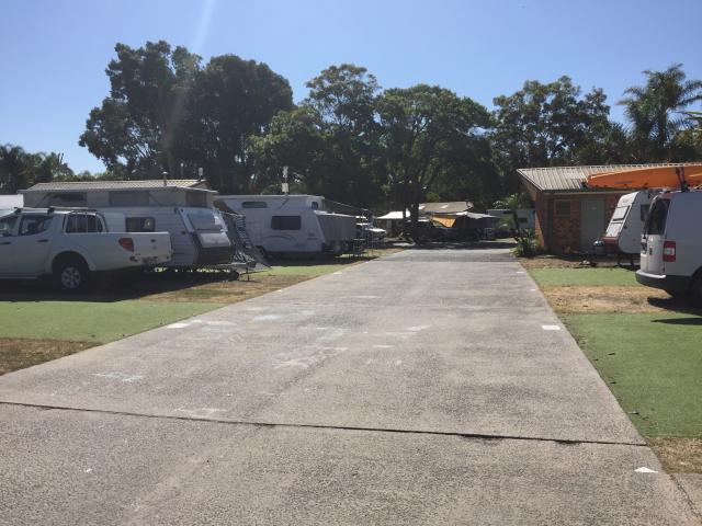 Blue Dolphin Holiday Resort - Yamba: All roads are sealed. All sites have artificial grass slabs. 