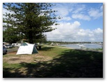 Historical Calypso Holiday Park 2005 - Yamba: Tent sites beside the Clarence River
