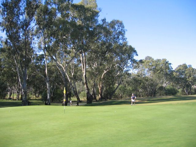 Yarrawonga & Border Golf Club - Mulwala: Green on Hole 10