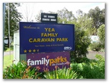 Yea Tourist Park - Yea: Yea Family Caravan Park welcome sign