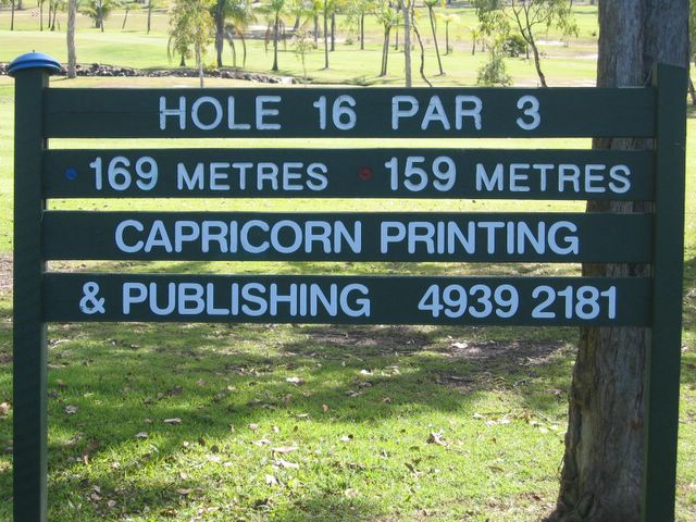 Yeppoon Golf Course - Yeppoon: Hole 16 par 3, 159 metres